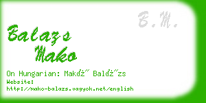 balazs mako business card